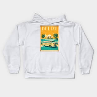 Belize Vintage Travel Art Poster Kids Hoodie